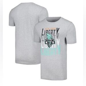 NEW - New York Liberty Stadium Essentials Unisex Dedication Tee- Heather Gray